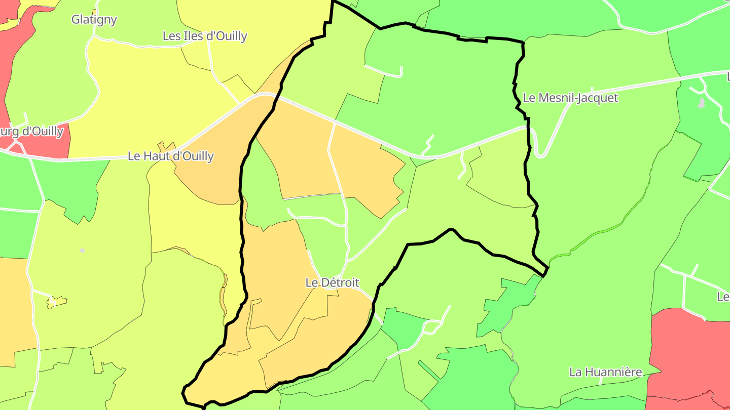 Carte des prix de l'immobilier Le Détroit