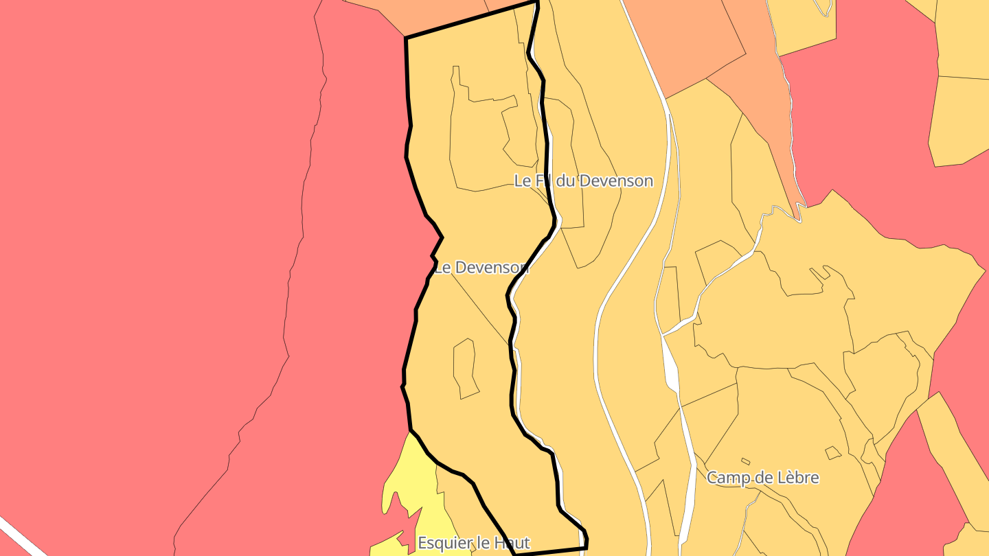 Carte des prix de l'immobilier Le Devenson
