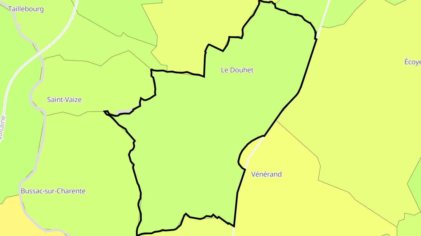 Carte des prix de l'immobilier Le Douhet