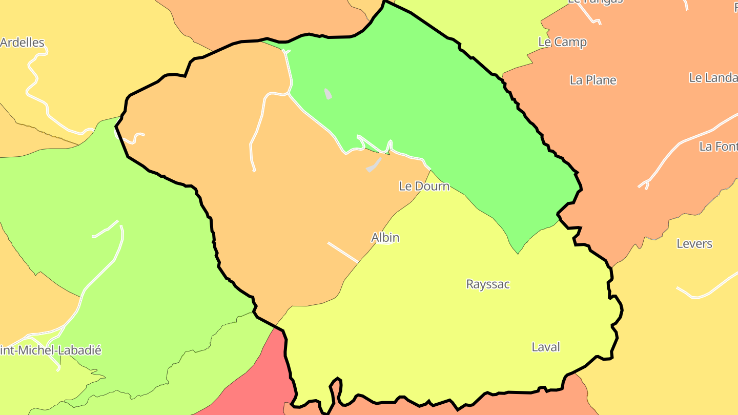 Carte des prix de l'immobilier Le Dourn