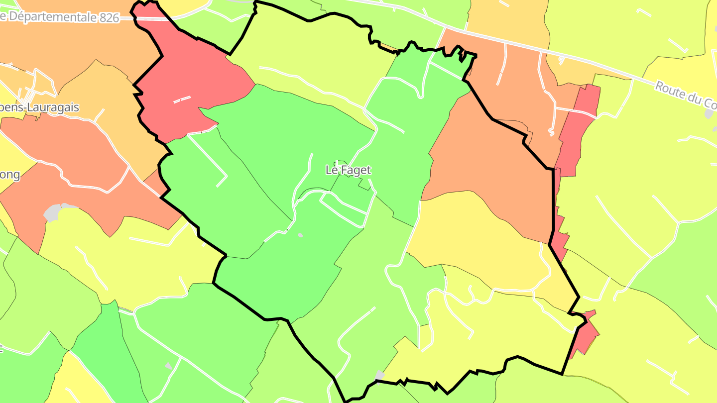 Carte des prix de l'immobilier Le Faget