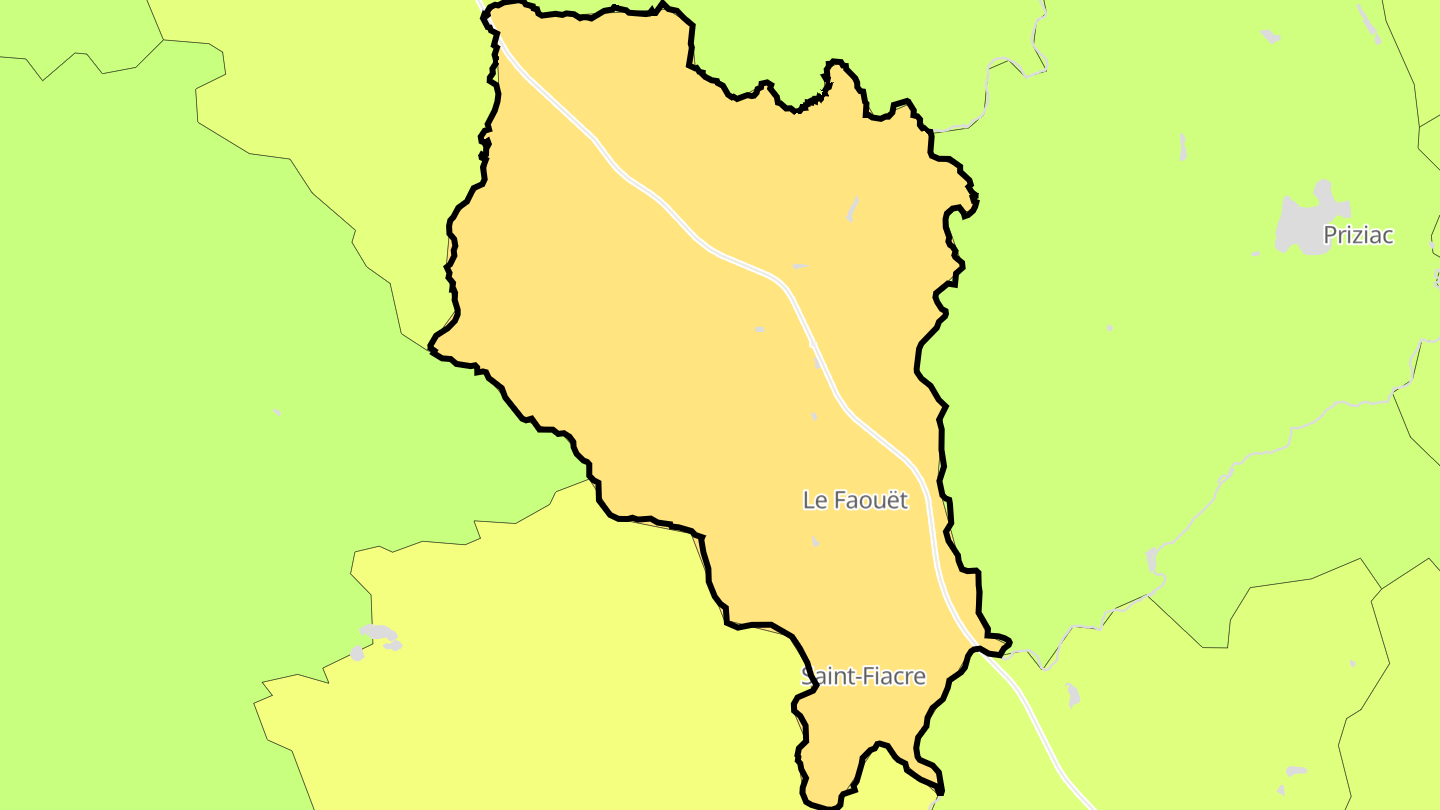 Carte des prix de l'immobilier Le Faouët