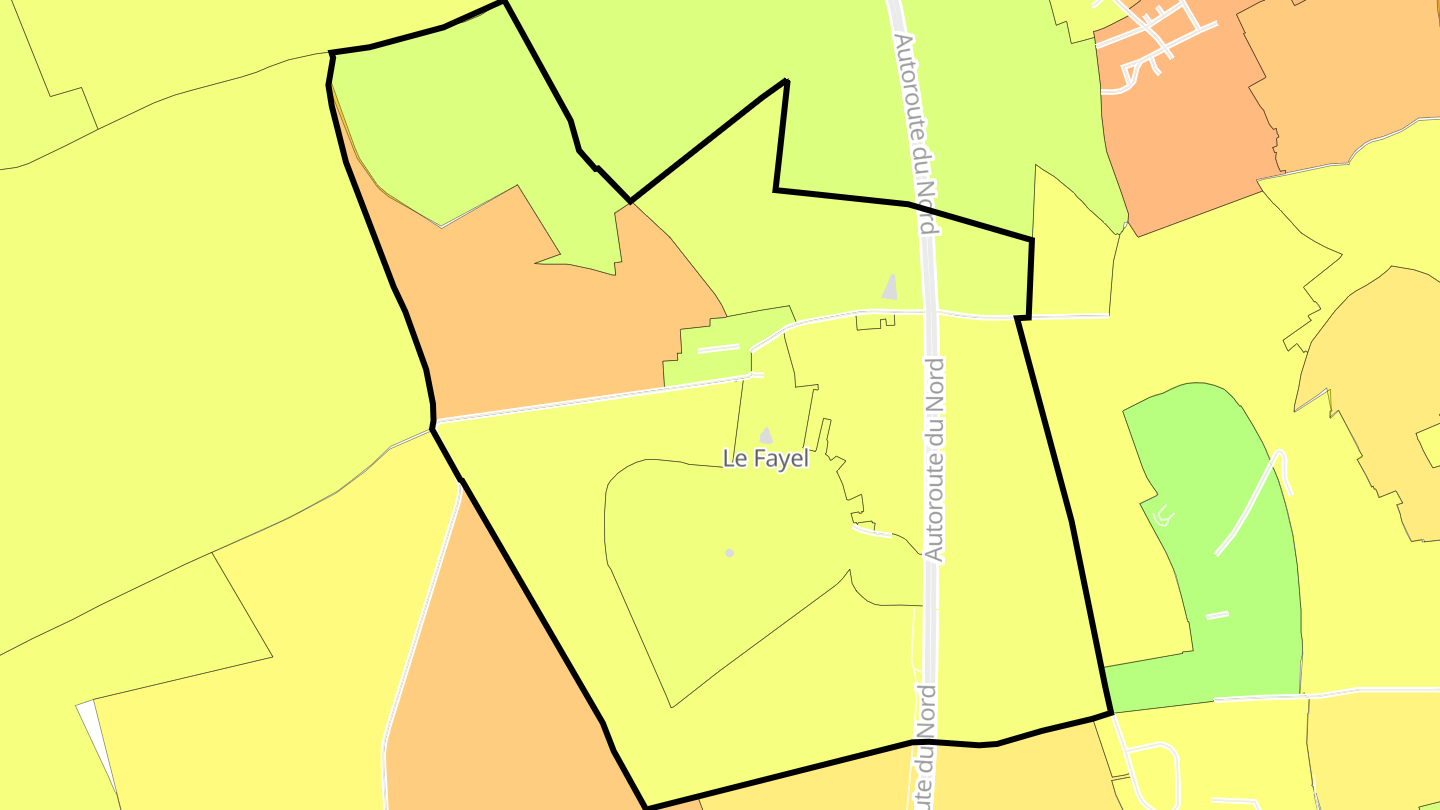 Carte des prix de l'immobilier Le Fayel