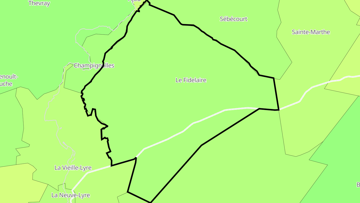 Carte des prix de l'immobilier Le Fidelaire