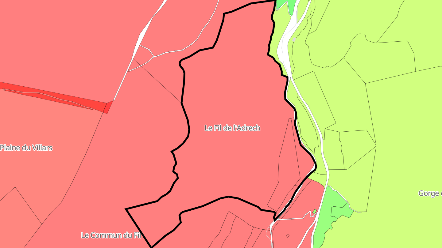 Carte des prix de l'immobilier Le Fil de l'Adrech