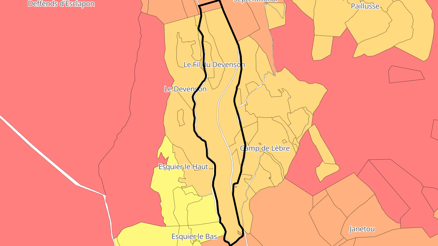 Carte des prix de l'immobilier Le Fil du Devenson