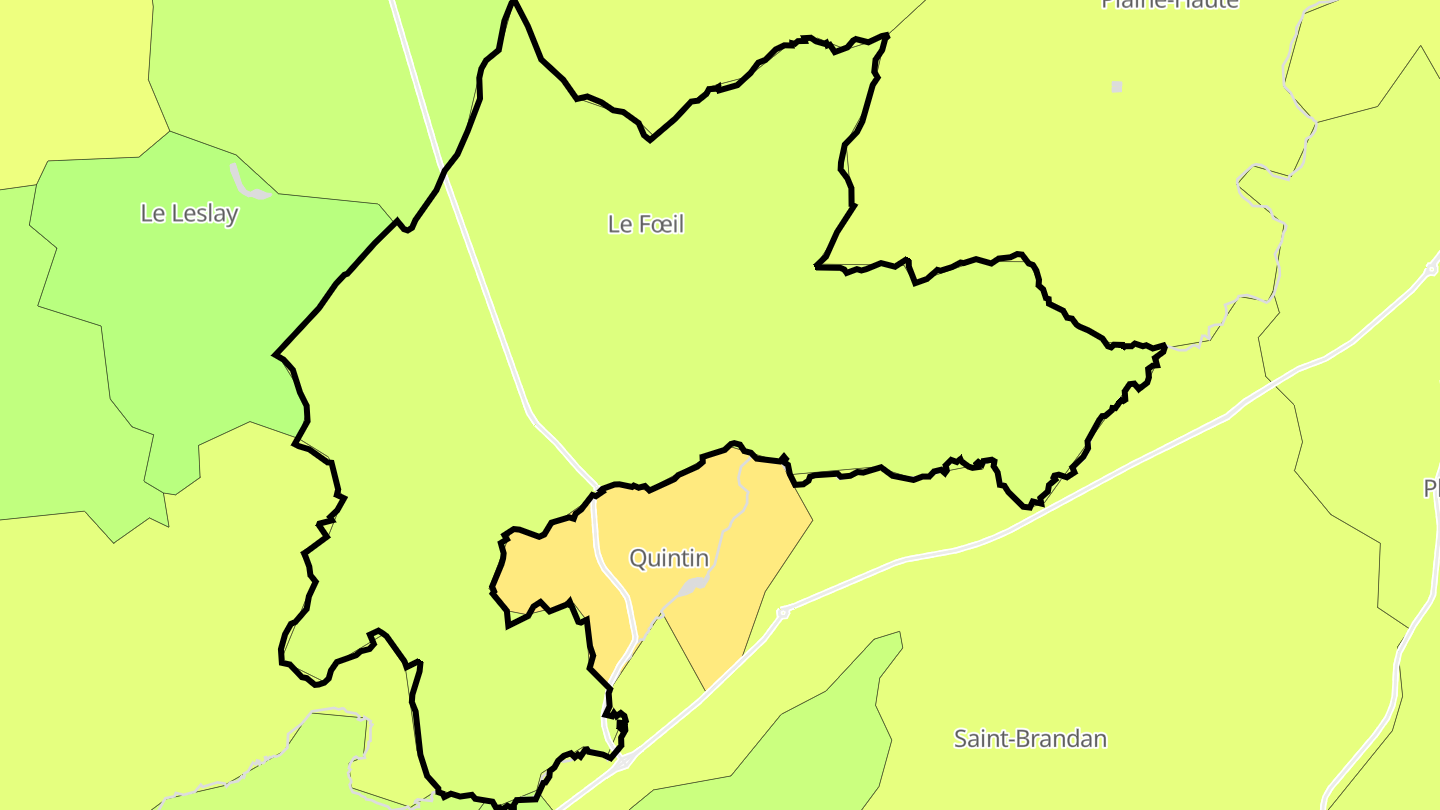 Carte des prix de l'immobilier Le Fœil