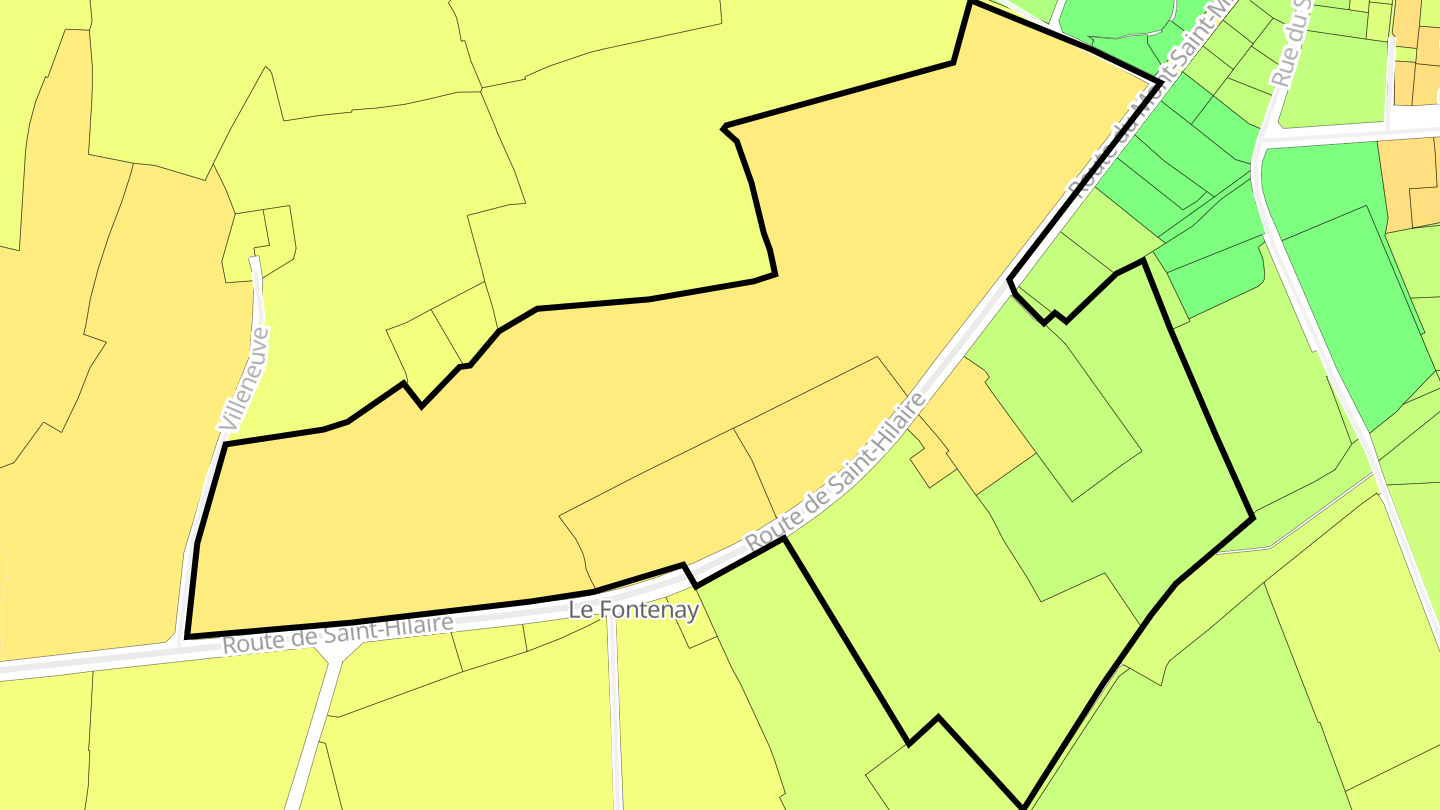 Carte des prix de l'immobilier Le Fontenay