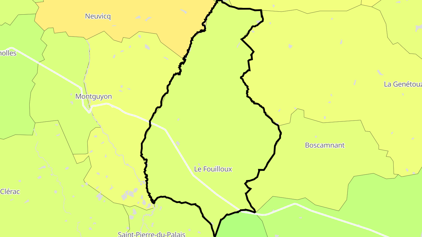 Carte des prix de l'immobilier Le Fouilloux