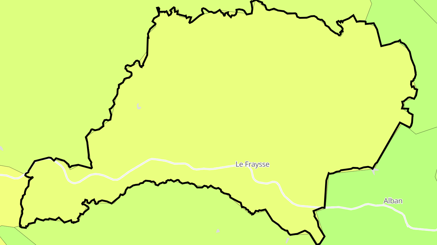 Carte des prix de l'immobilier Le Fraysse
