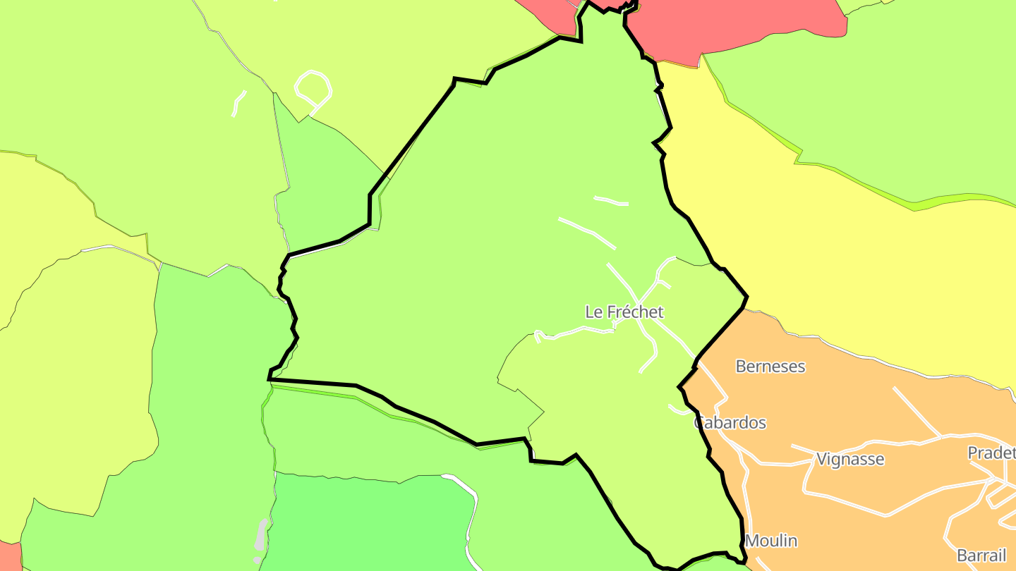 Carte des prix de l'immobilier Le Fréchet