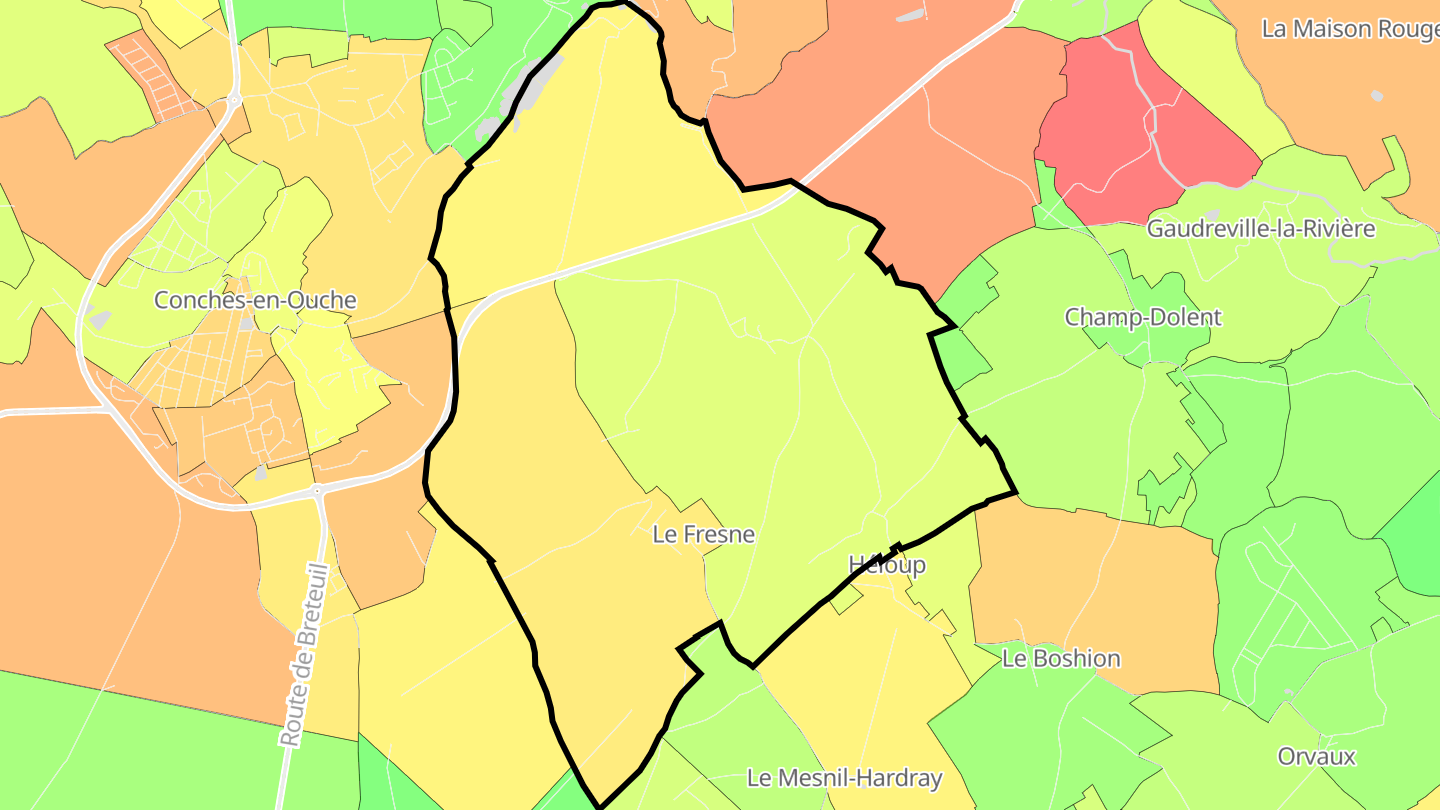 Carte des prix de l'immobilier Le Fresne