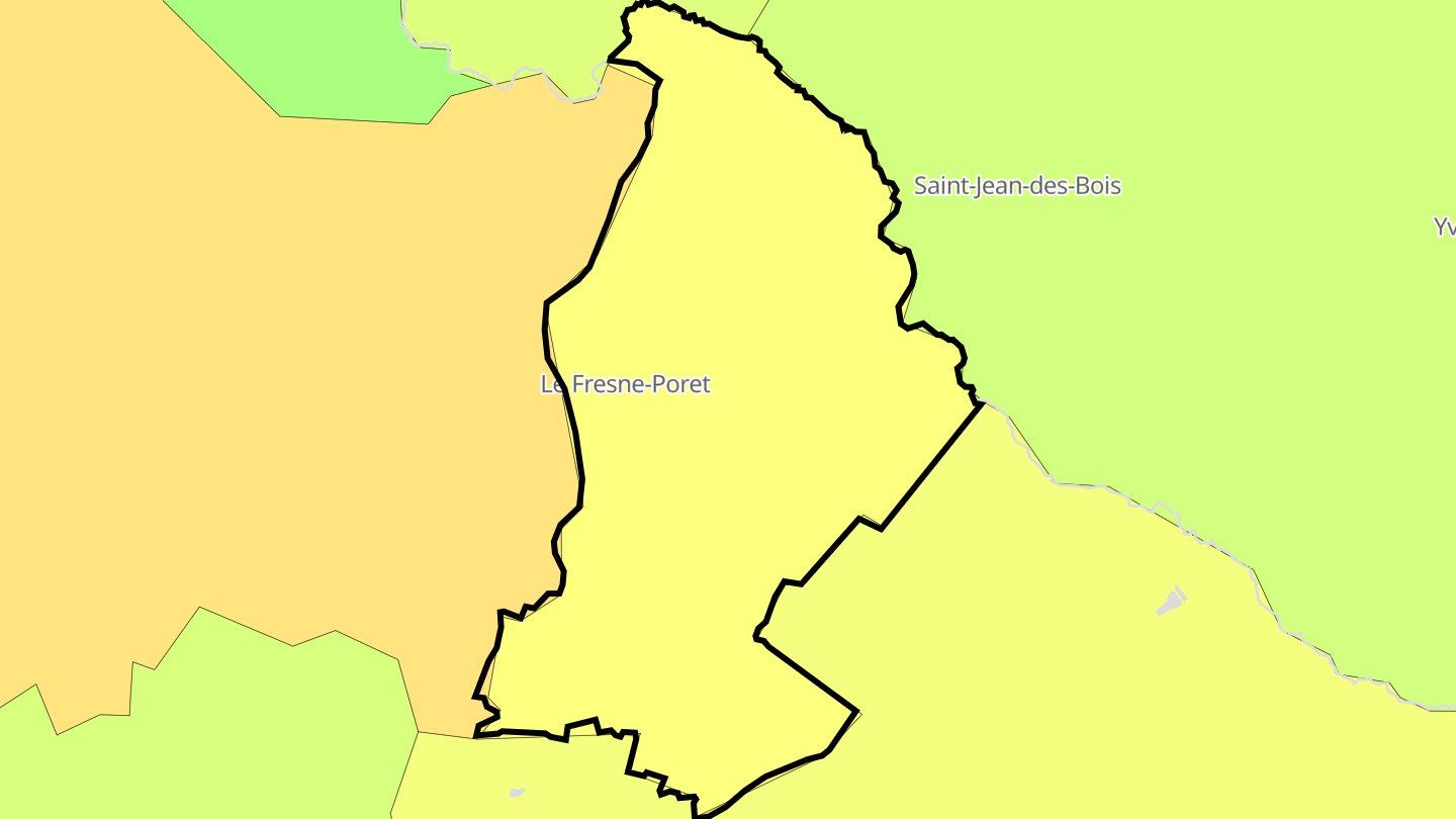 Carte des prix de l'immobilier Le Fresne-Poret