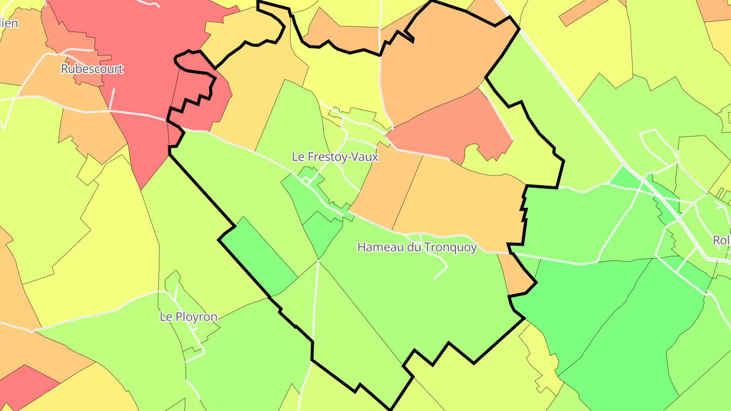 Carte des prix de l'immobilier Le Frestoy-Vaux