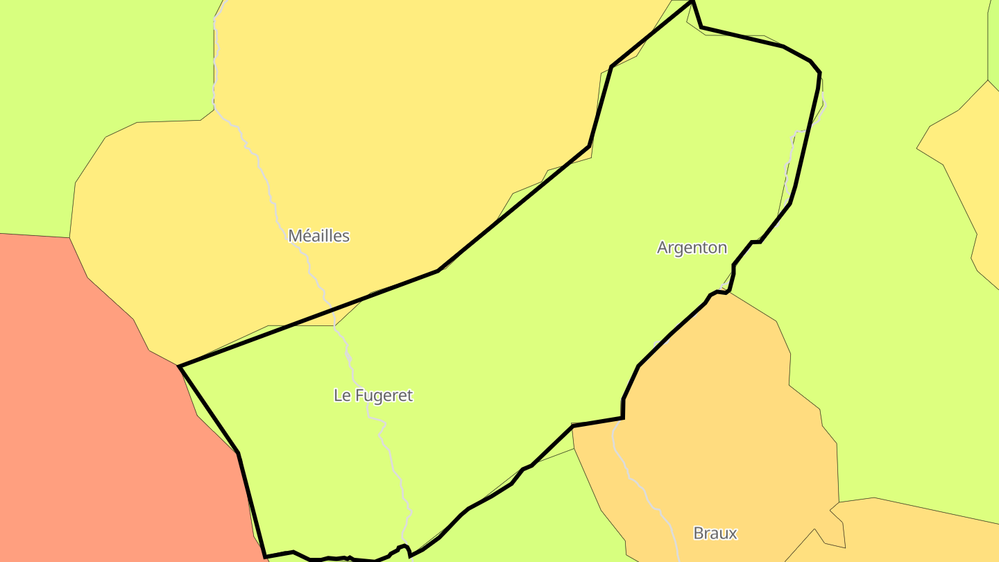 Carte des prix de l'immobilier Le Fugeret
