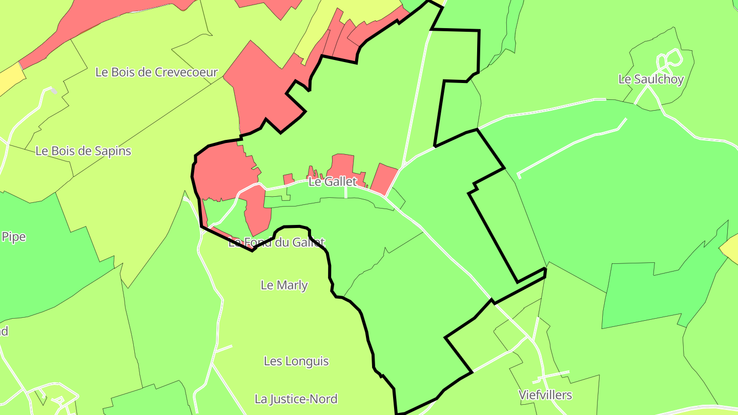 Carte des prix de l'immobilier Le Gallet