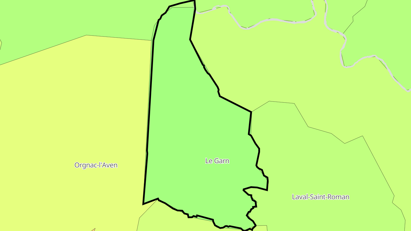 Carte des prix de l'immobilier Le Garn