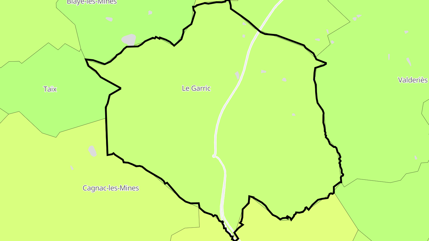 Carte des prix de l'immobilier Le Garric