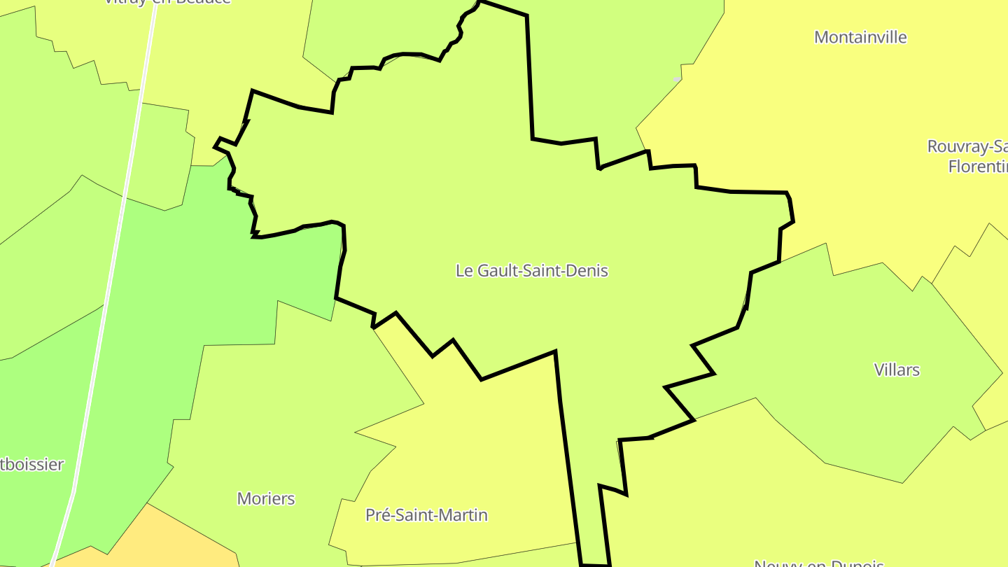 Carte des prix de l'immobilier Le Gault-Saint-Denis