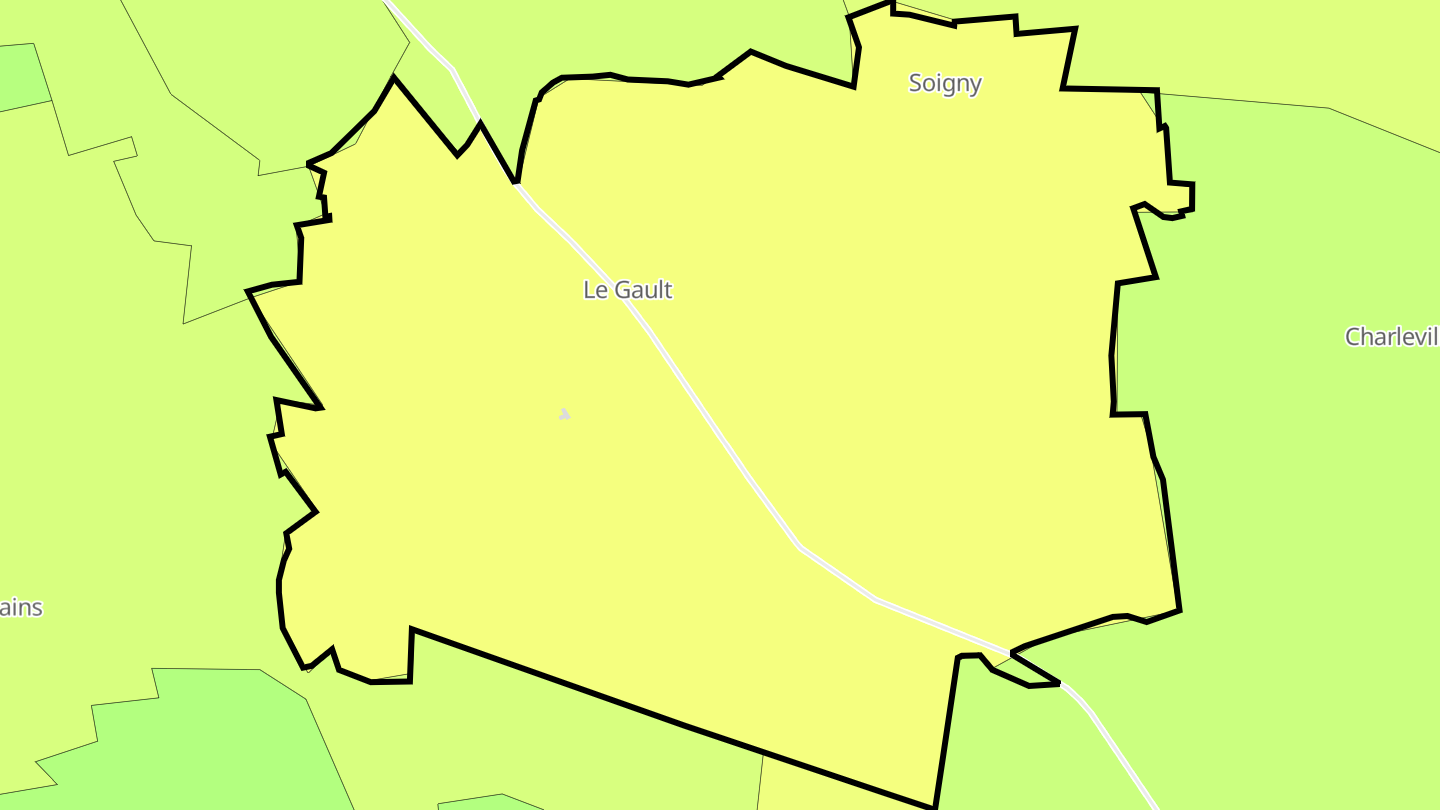 Carte des prix de l'immobilier Le Gault-Soigny