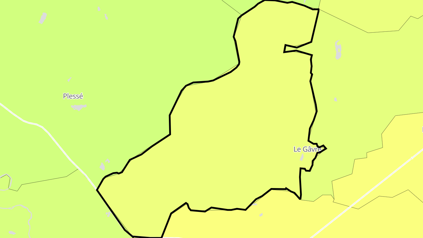 Carte des prix de l'immobilier Le Gâvre