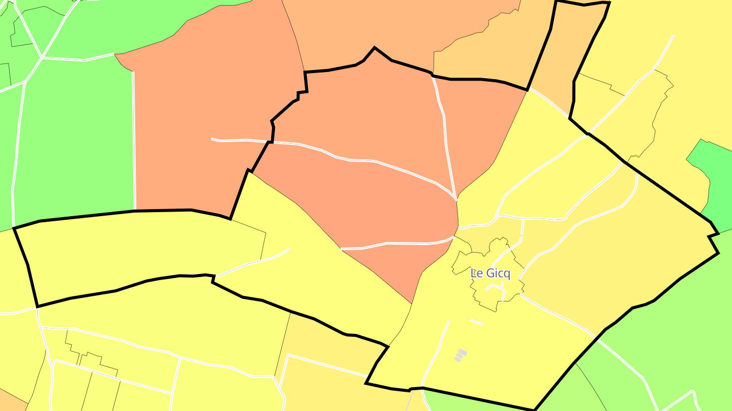 Carte des prix de l'immobilier Le Gicq