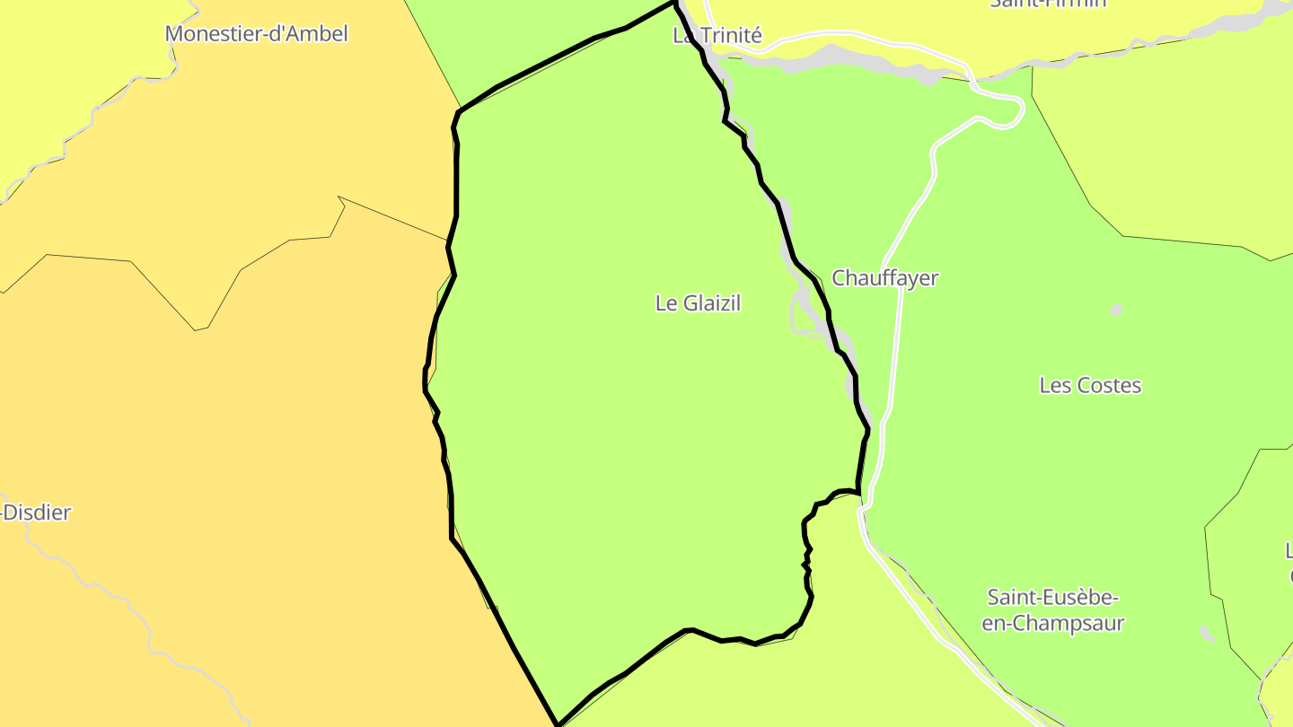 Carte des prix de l'immobilier Le Glaizil