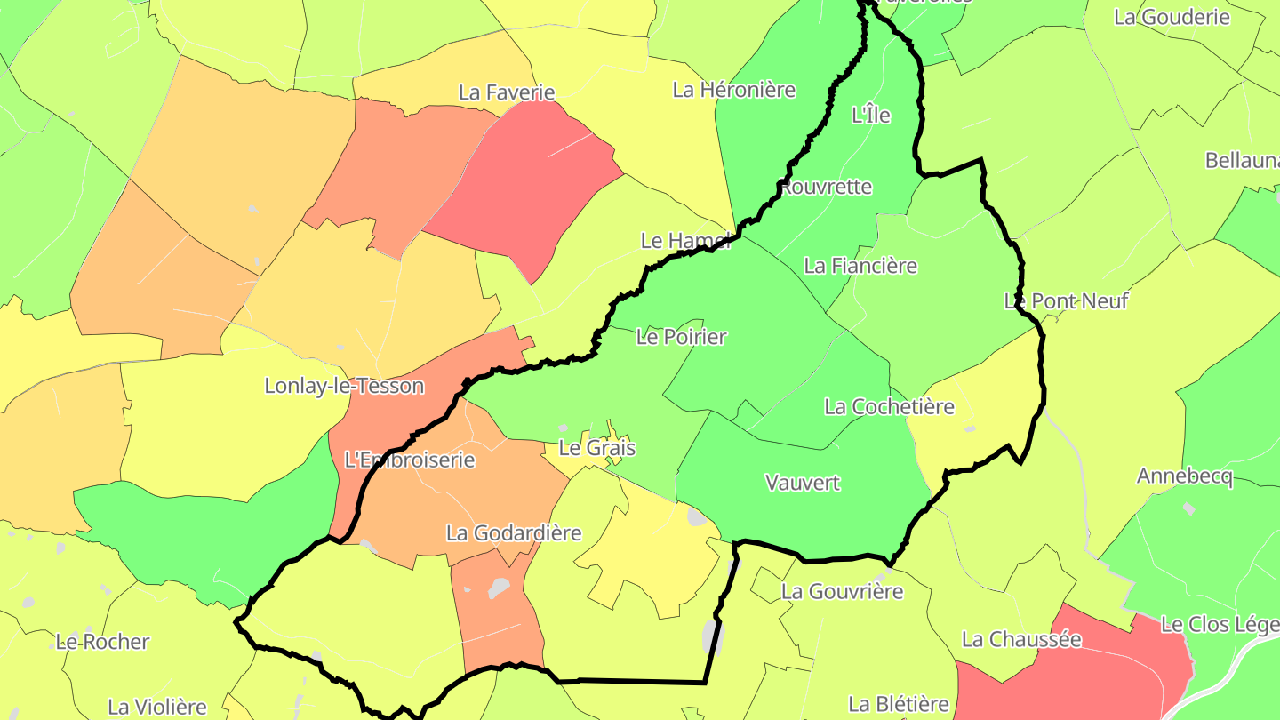 Carte des prix de l'immobilier Le Grais