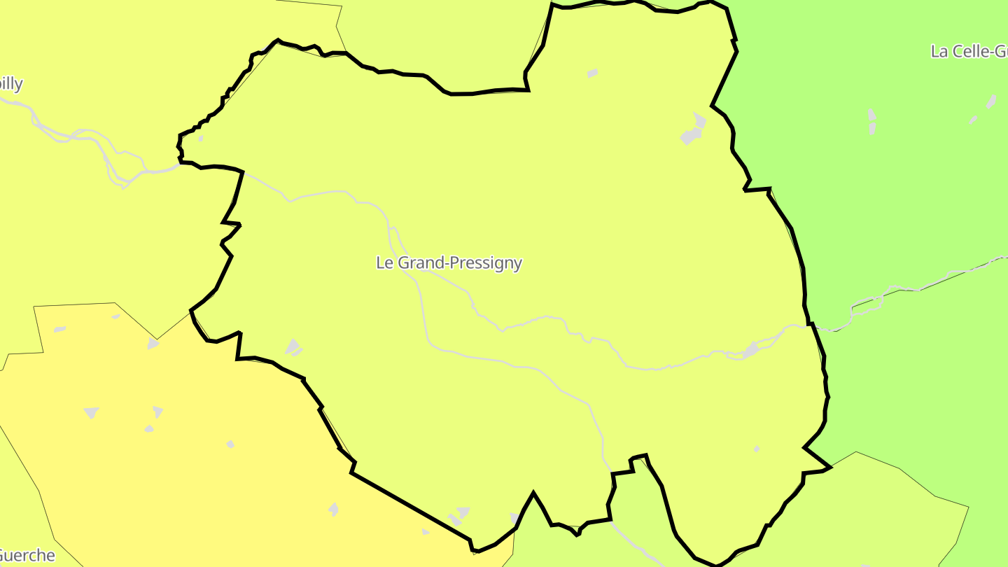 Carte des prix de l'immobilier Le Grand-Pressigny