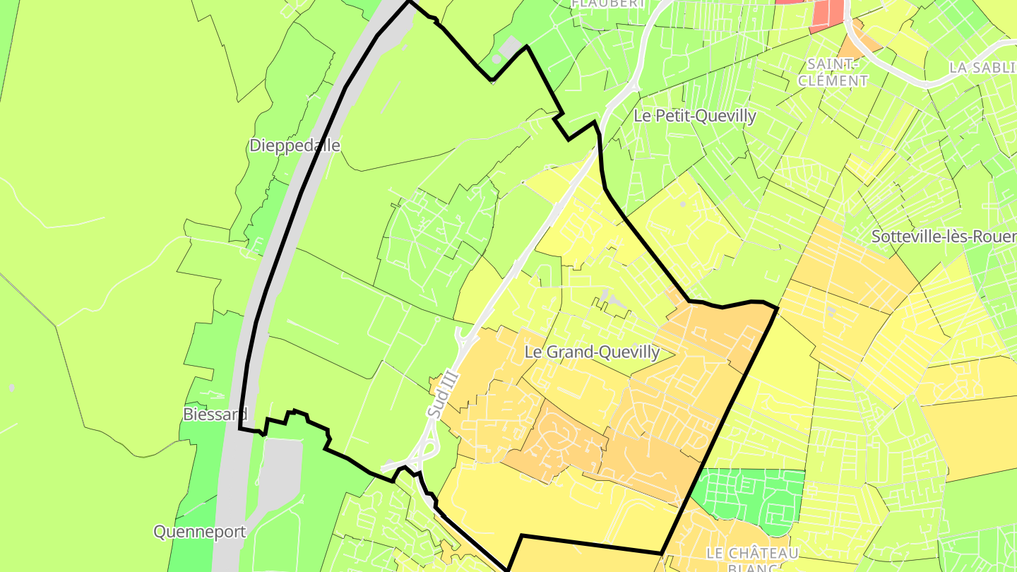 Carte des prix de l'immobilier Le Grand-Quevilly