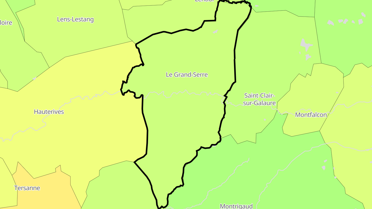 Carte des prix de l'immobilier Le Grand-Serre