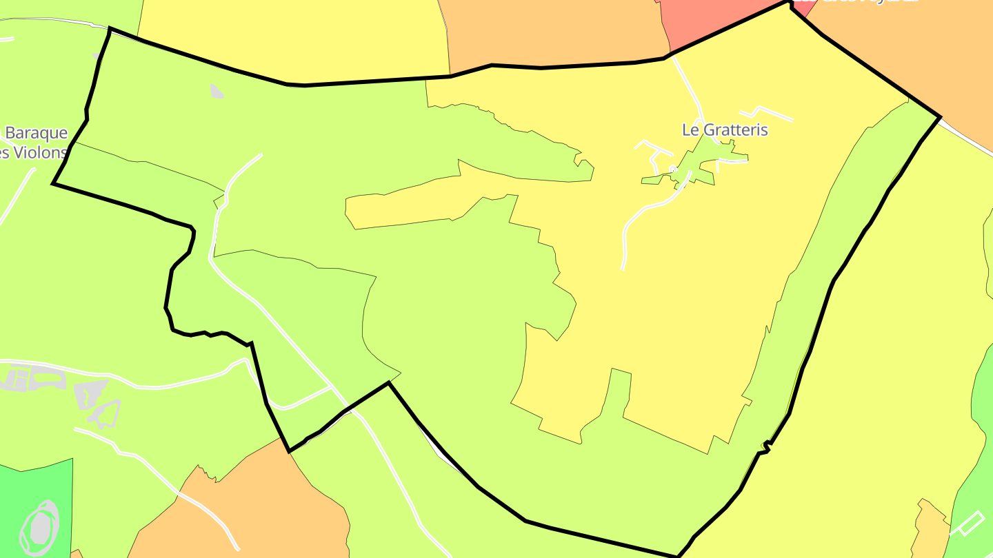 Carte des prix de l'immobilier Le Gratteris