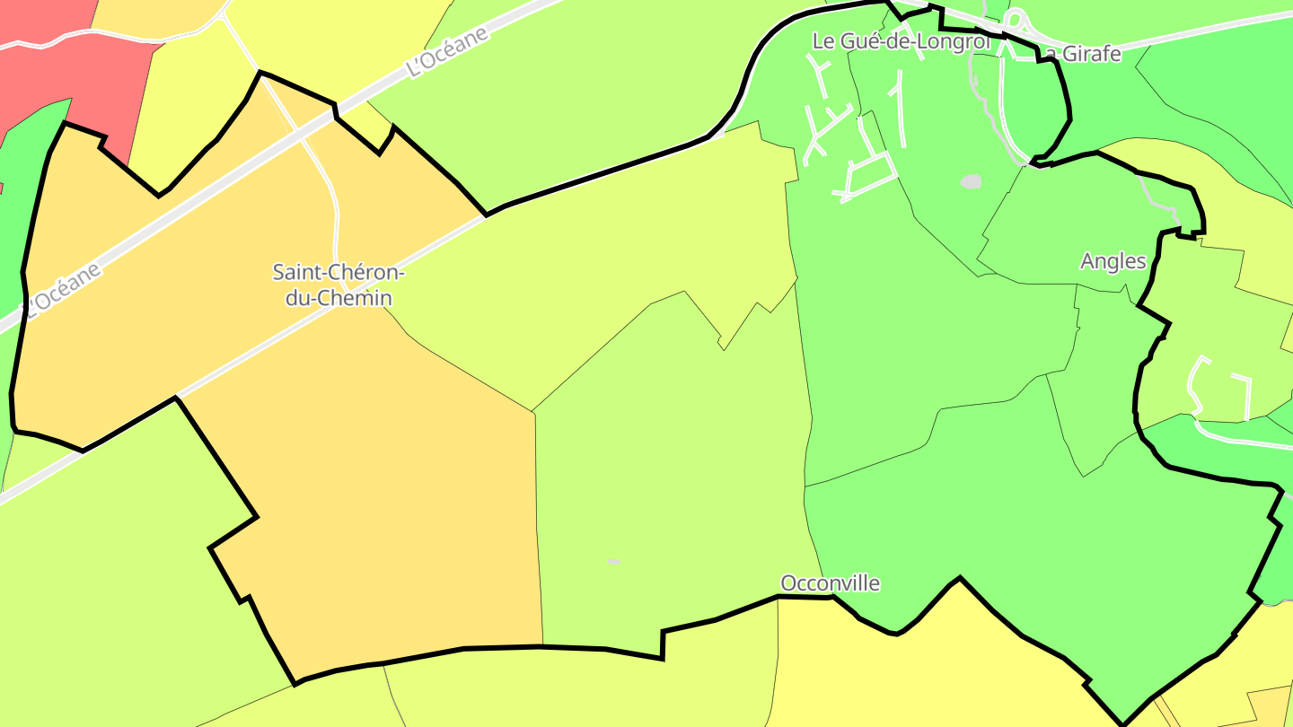 Carte des prix de l'immobilier Le Gué-de-Longroi