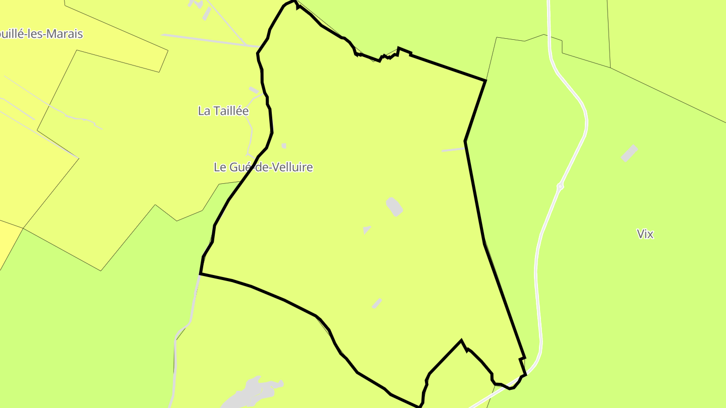 Carte des prix de l'immobilier Le Gué-de-Velluire