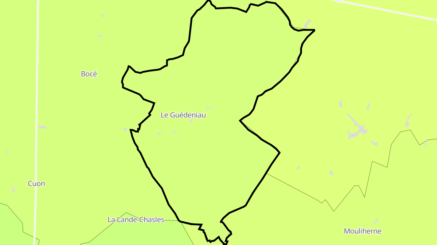 Carte des prix de l'immobilier Le Guédeniau