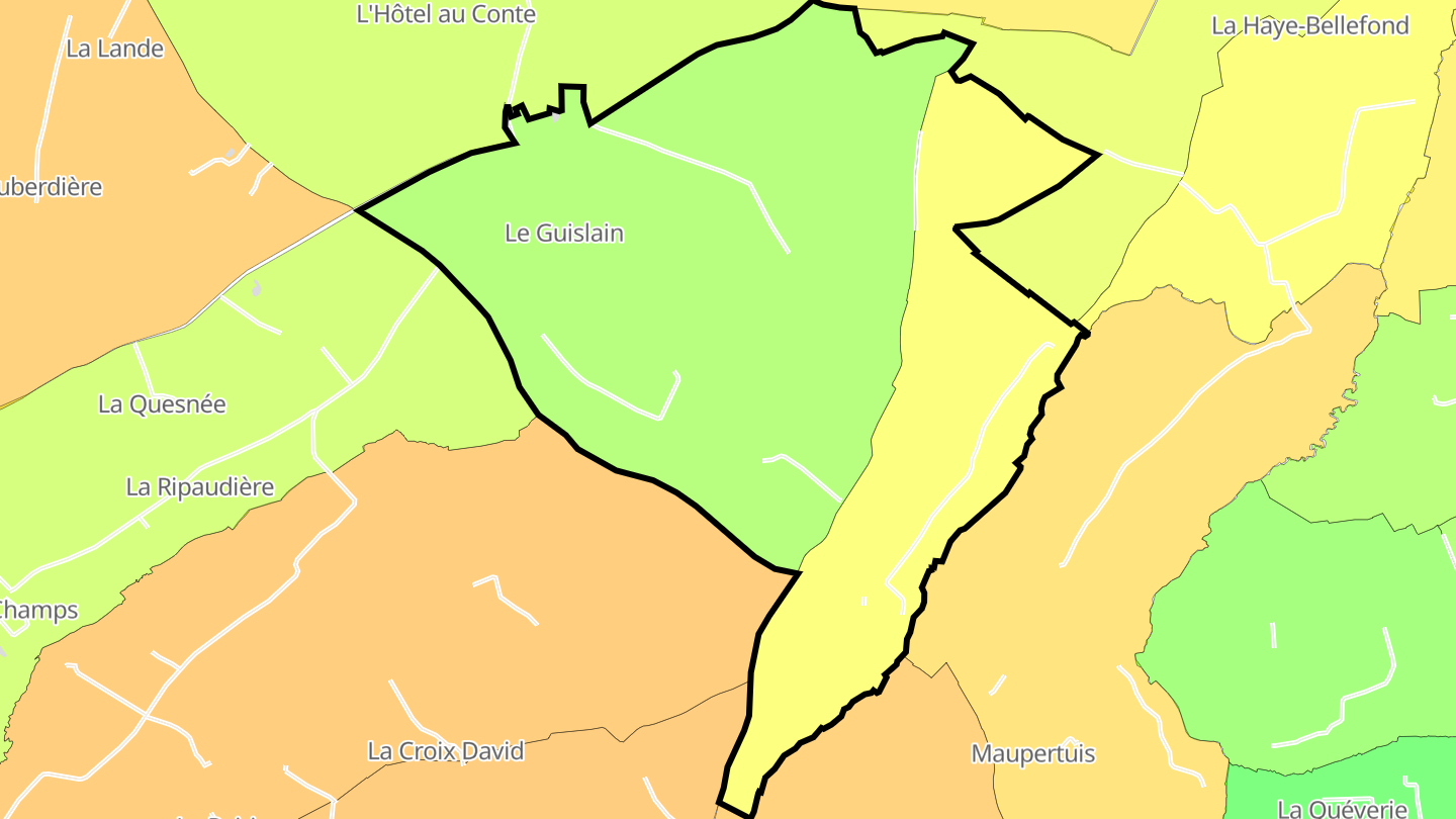 Carte des prix de l'immobilier Le Guislain