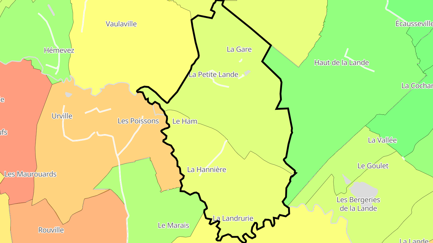 Carte des prix de l'immobilier Le Ham
