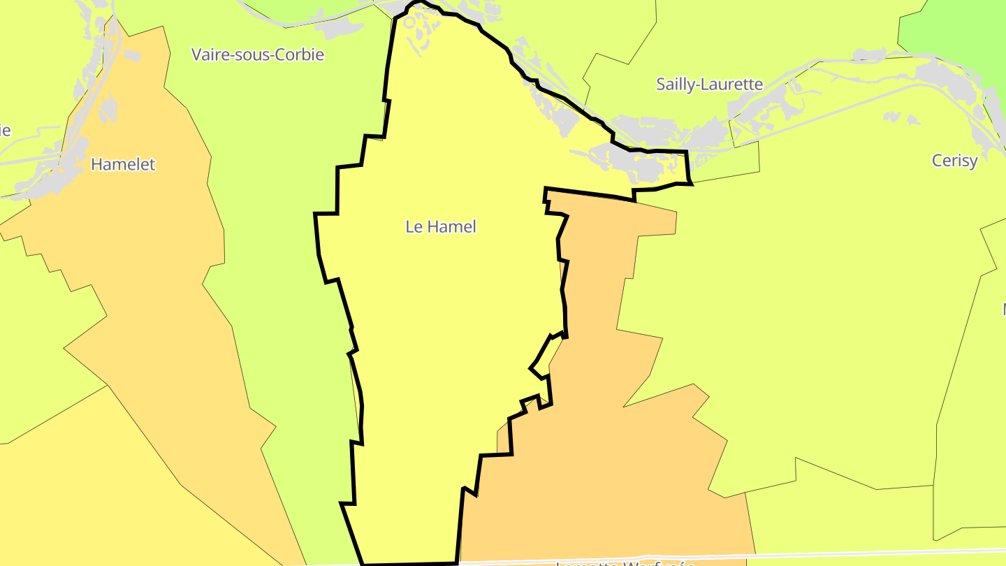 Carte des prix de l'immobilier Le Hamel