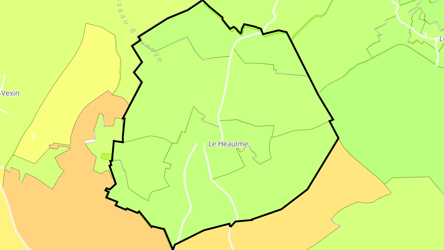 Carte des prix de l'immobilier Le Heaulme