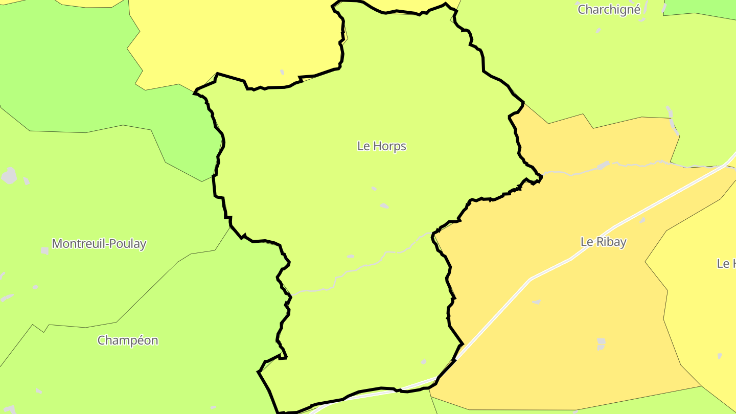 Carte des prix de l'immobilier Le Horps