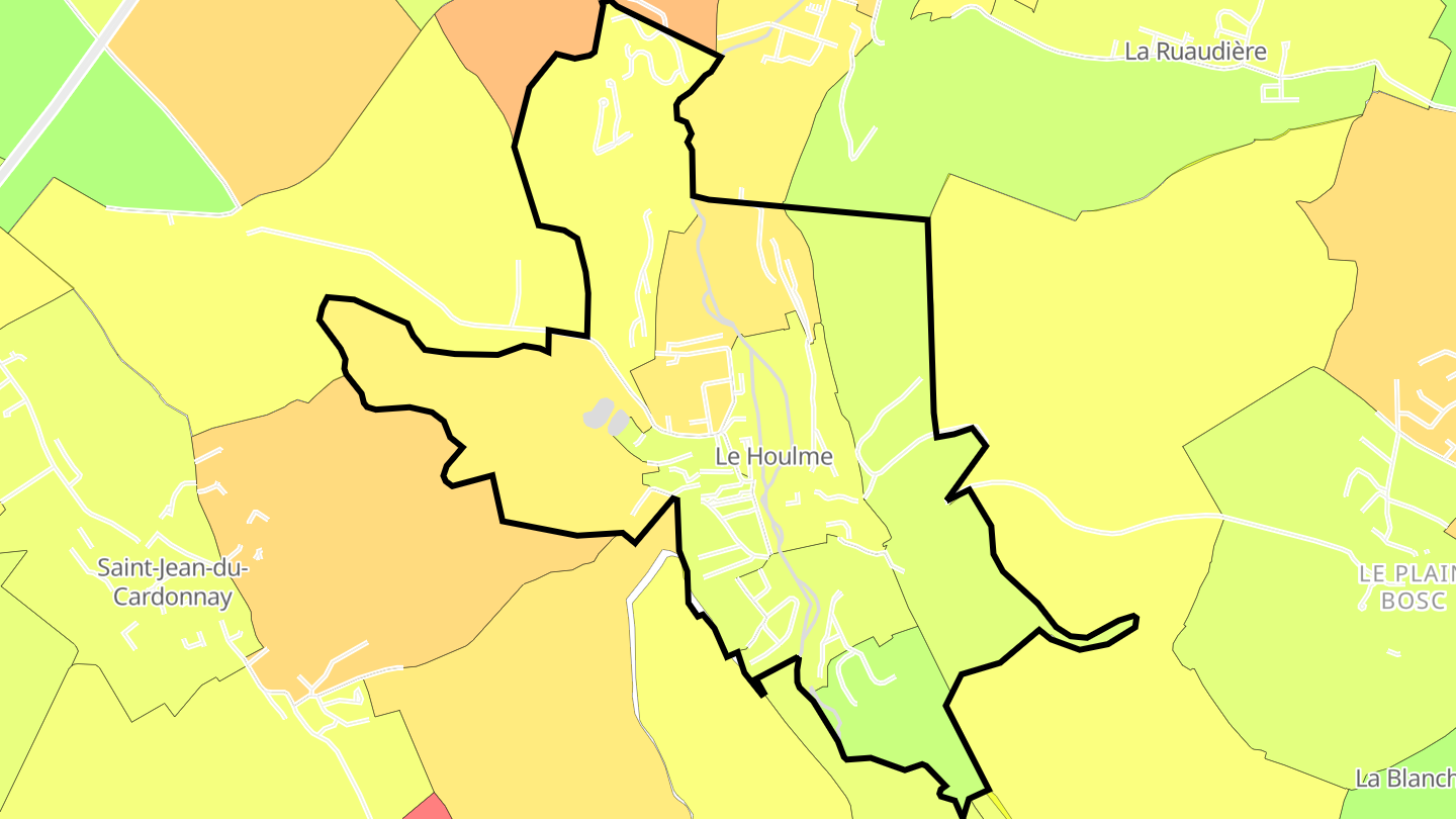 Carte des prix de l'immobilier Le Houlme