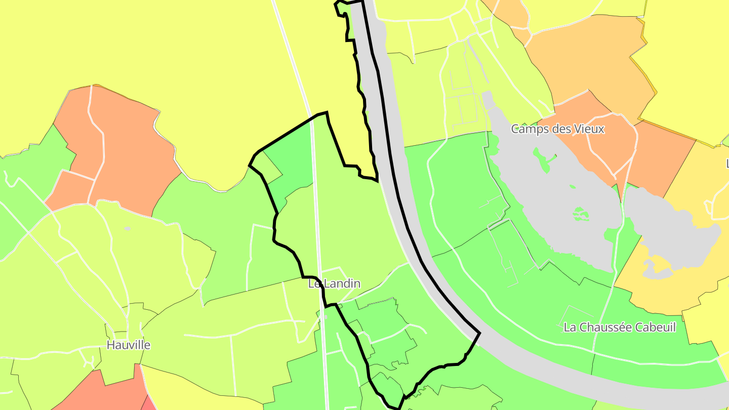 Carte des prix de l'immobilier Le Landin