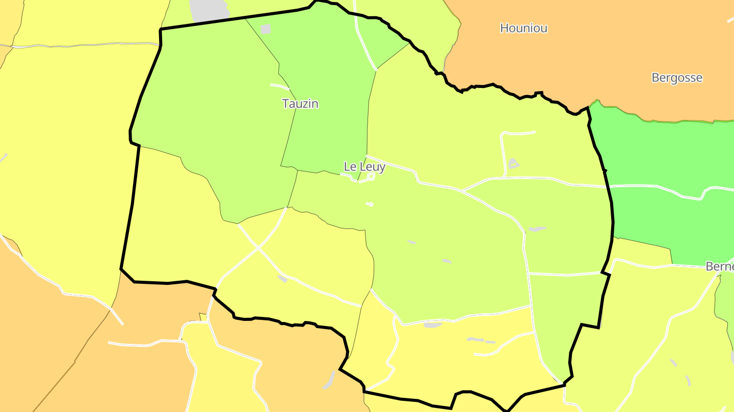Carte des prix de l'immobilier Le Leuy