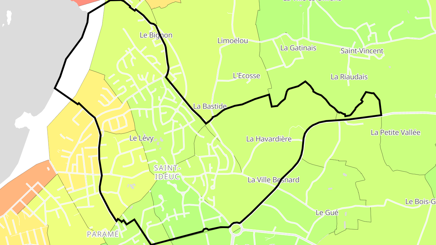 Carte des prix de l'immobilier Le Lévy - Saint-Ideuc