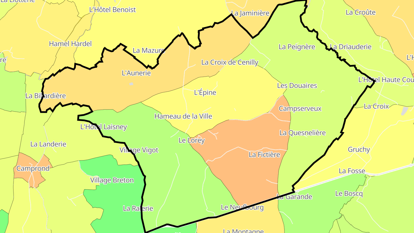 Carte des prix de l'immobilier Le Lorey