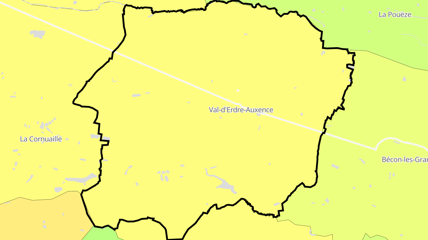 Carte des prix de l'immobilier Le Louroux-Béconnais