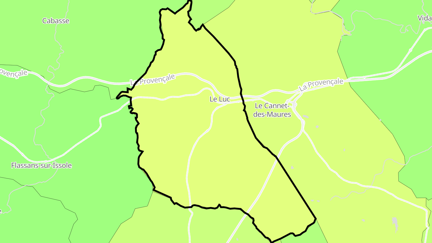 Carte des prix de l'immobilier Le Luc