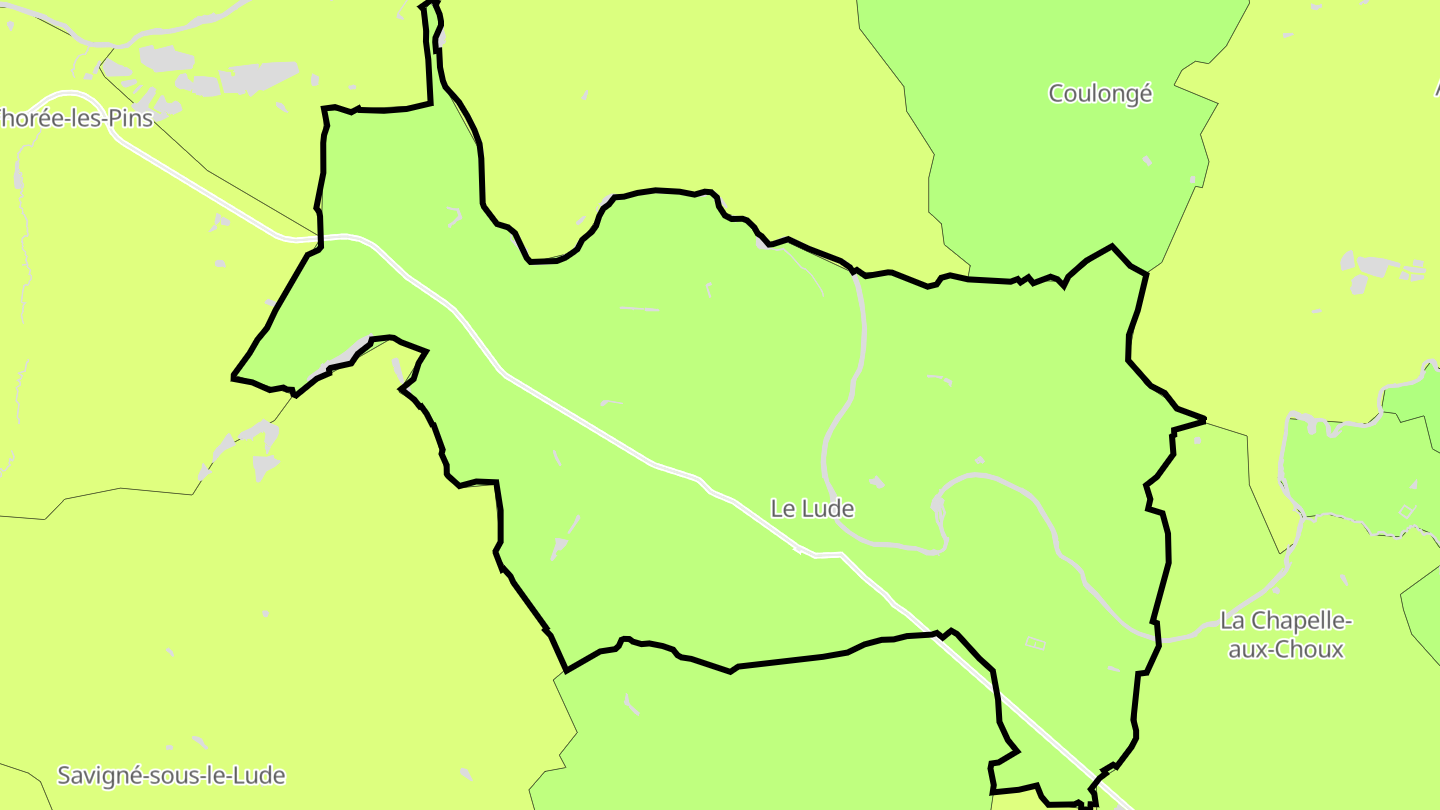 Carte des prix de l'immobilier Le Lude