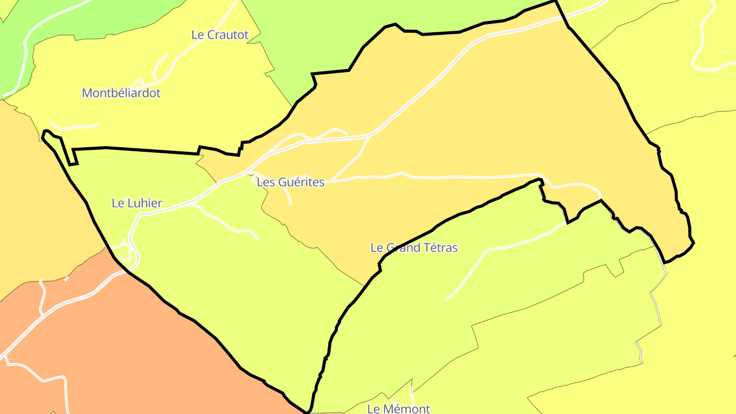 Carte des prix de l'immobilier Le Luhier