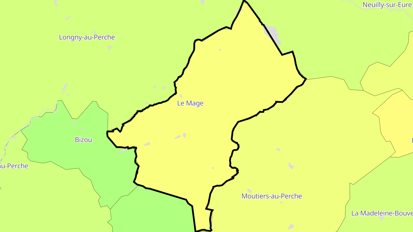 Carte des prix de l'immobilier Le Mage